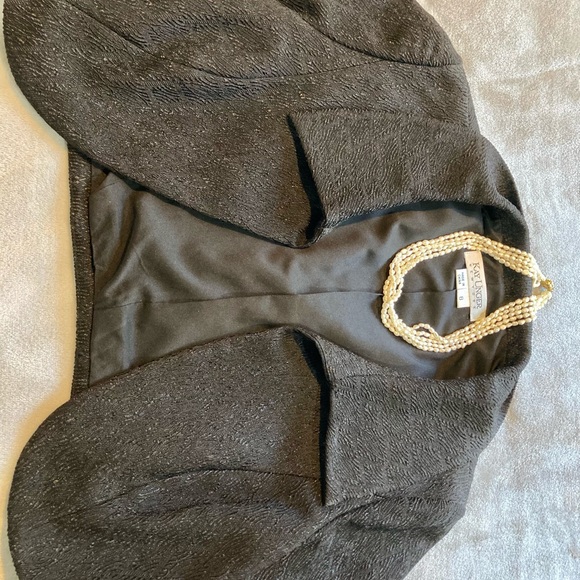 Kay Unger Satin Evening Dress with Cropped Jacket - Picture 4 of 15